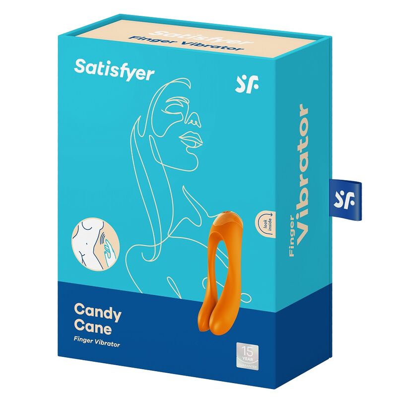 Satisfyer Candy Cane prstový vibrátor oranžový