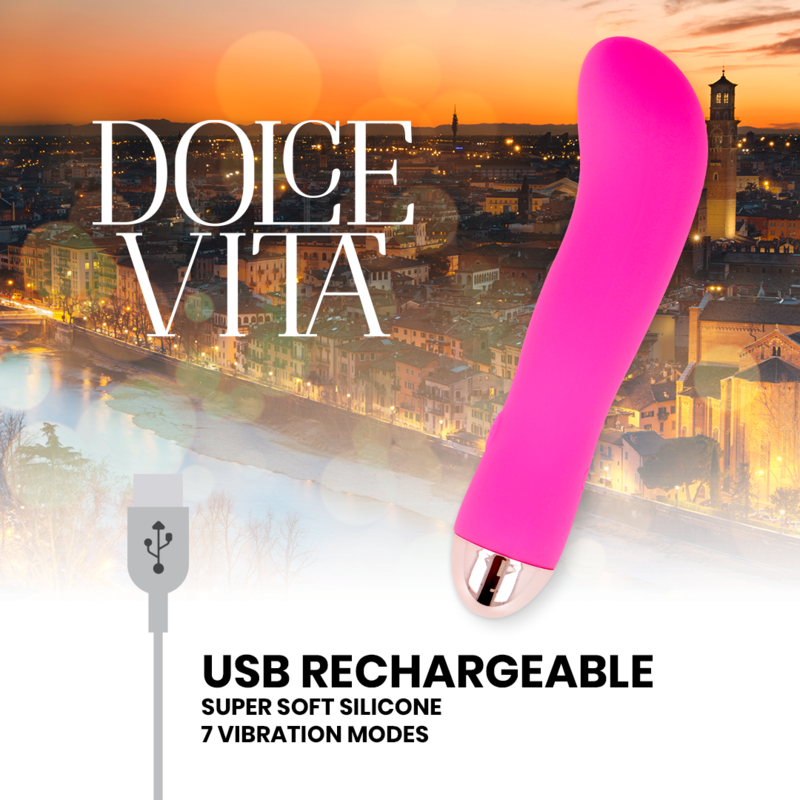 Dolce Vita Pink Two - silikonový nabíjecí vibrátor