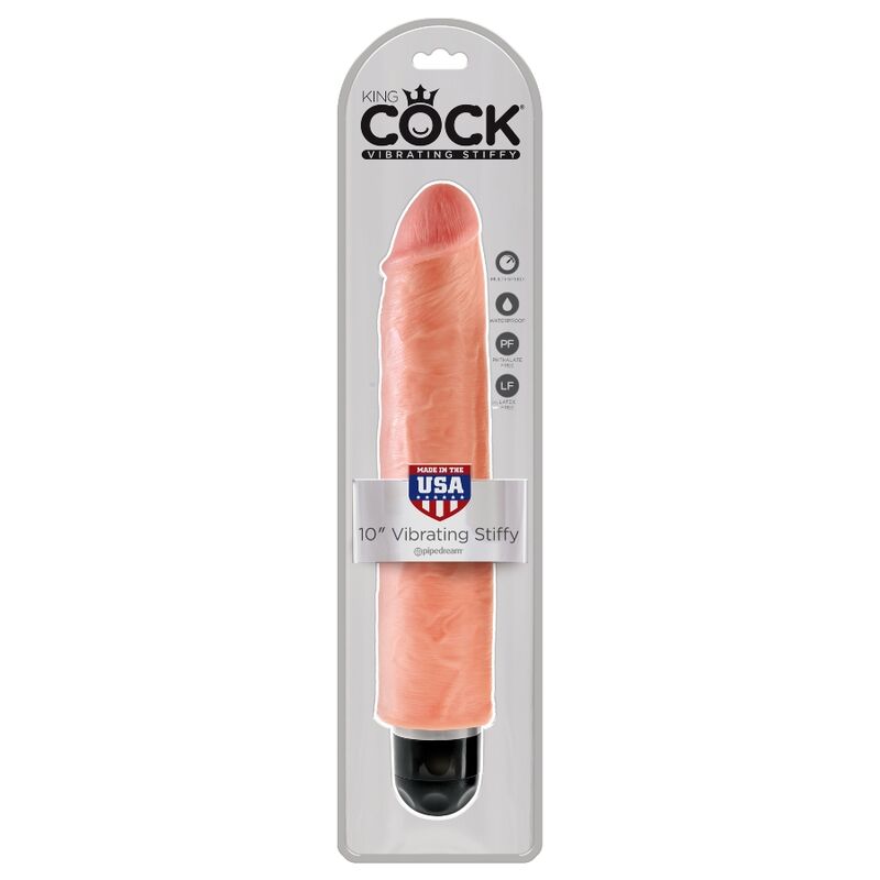 King Cock vibrační realistické dildo 25,4 cm tělové