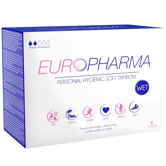 EUROPHARMA ACTION TAMPONS - menstruační houbičky bez šňůrky (6 ks)