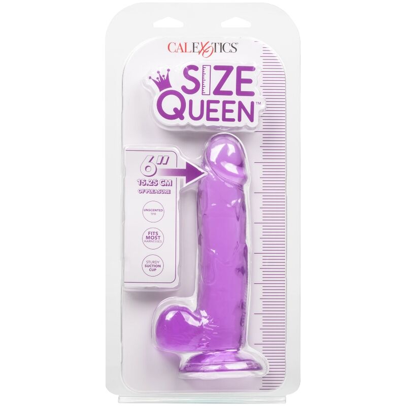 Realistické dildo Size Queen fialové 15,3 cm