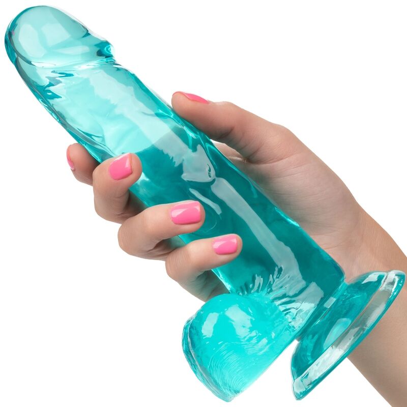 Dildo CALEXOTICS Size Queen modré 15,3 cm