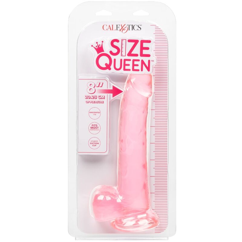 Realistické dildo CalExotics Size Queen 20,3 cm růžové