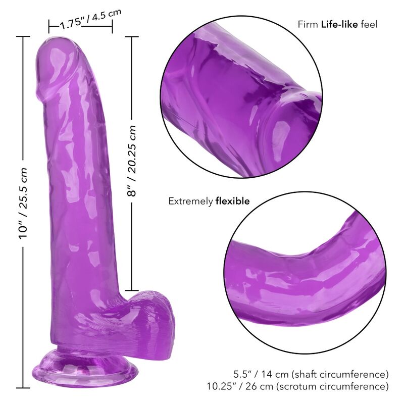 Dildo Size Queen fialové 20,3 cm CalExotics