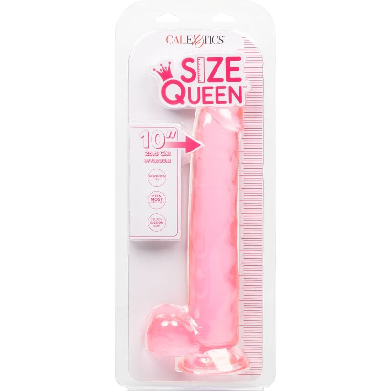 Realistické dildo CalExotics Size Queen 25,5 cm růžové