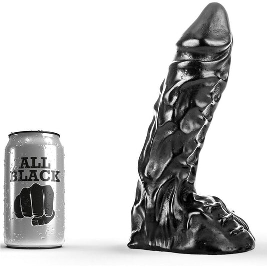 Realistické dildo ALL BLACK 23 cm černé