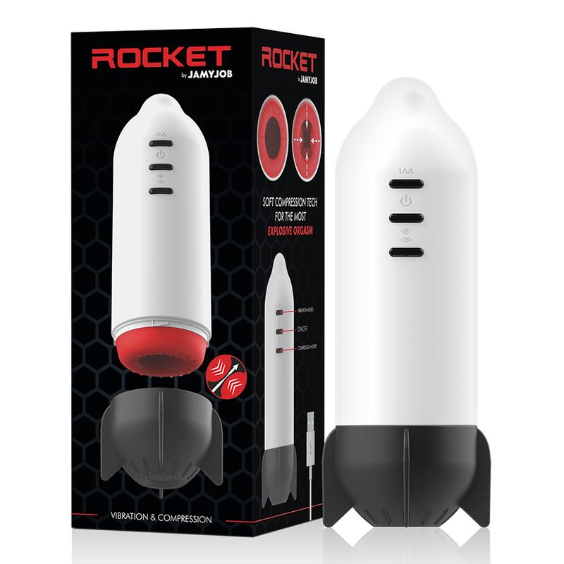 JAMYJOB ROCKET - vibrační masturbátor se soft kompresí