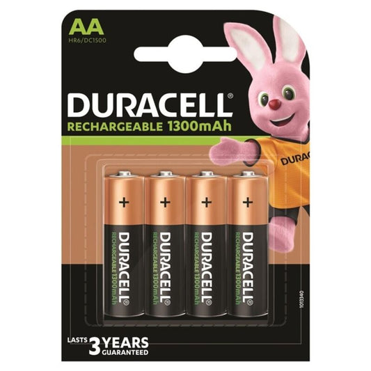 Duracell AA HR6 nabíjecí baterie 1300mAh, 4 ks