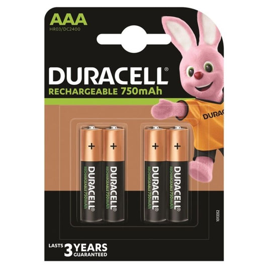 Nabíjecí baterie Duracell AAA HR03 750mAh, 4 ks