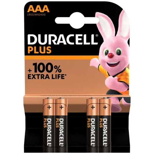 Alkalické baterie Duracell Plus Power AAA LR03, 4 ks