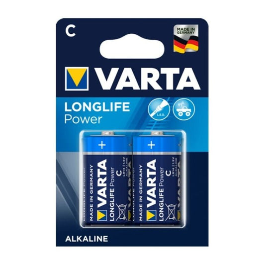 Alkalické baterie Varta Longlife Power C LR14, 2 ks