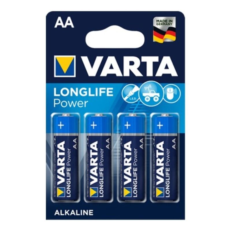 VARTA LONGLIFE POWER alkalické baterie AA LR6, 4 ks