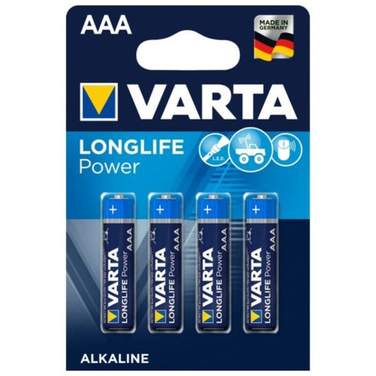 Alkalické baterie VARTA LONGLIFE POWER AAA LR03 4ks