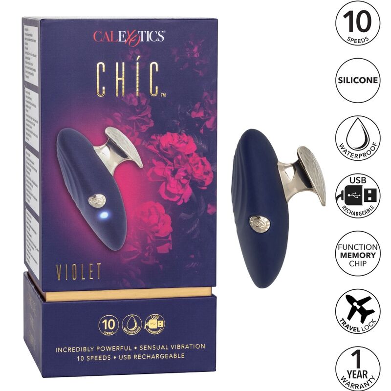 CALEXOTICS masážní stimulátor Chíc Violet 10 rychlostí