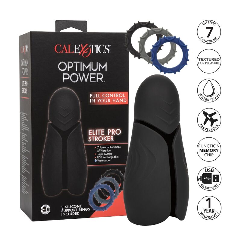 CALEXOTICS Elite Pro Stroker masturbátor s vibracemi