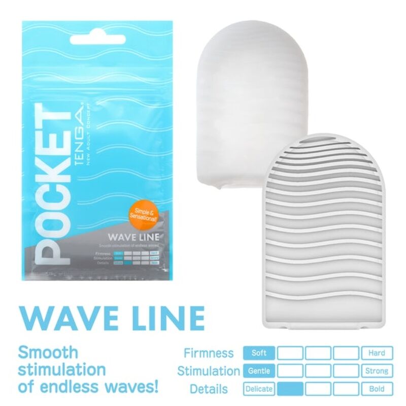 TENGA Wave Line kapesní masturbátor jednorázový