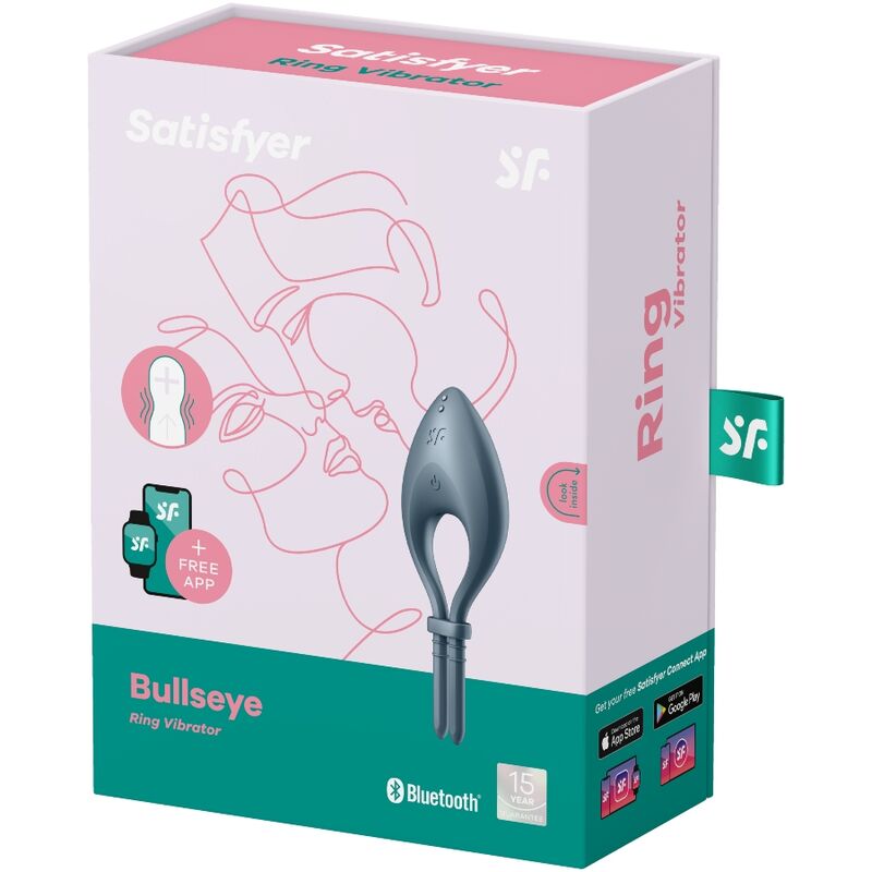 Satisfyer Bullseye vibrační erekční kroužek s aplikací