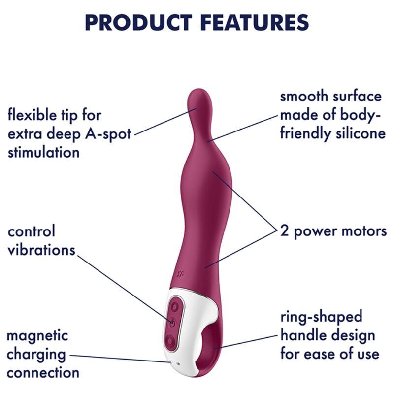 Satisfyer A-Mazing 1 vibrátor pro A-bod, borůvkový