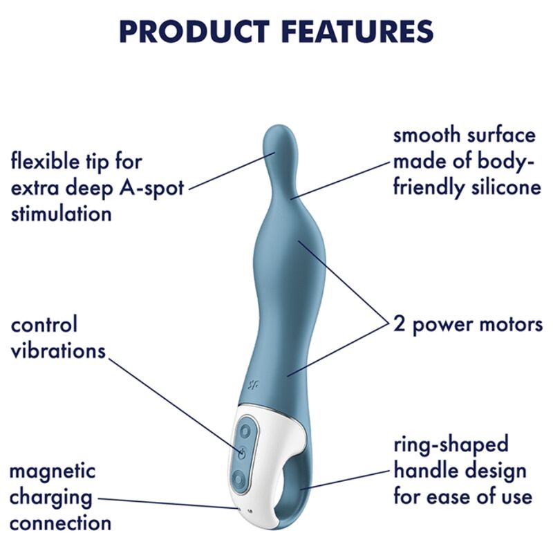 Satisfyer A-Mazing 1 vibrátor pro A-bod modrý