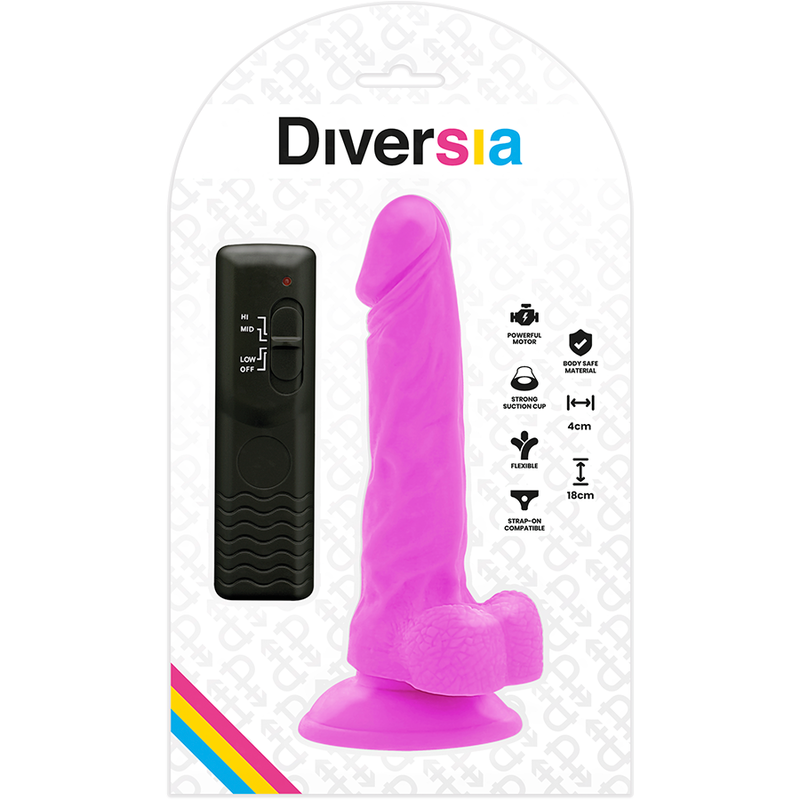 Vibrátor Diversia ohebný fialový 18 cm