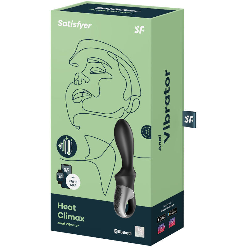 Satisfyer Heat Climax anální vibrátor s aplikací černý