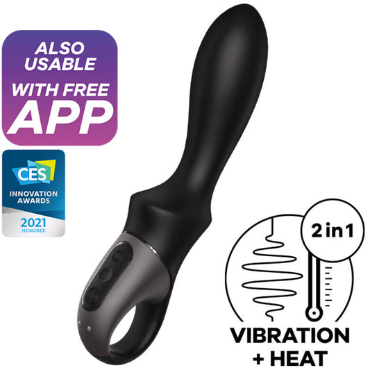 Satisfyer Heat Climax anální vibrátor s aplikací černý