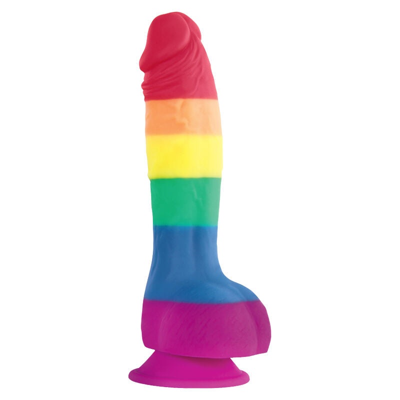 Duhové dildo Pride LGBT 15 cm se silnou přísavkou