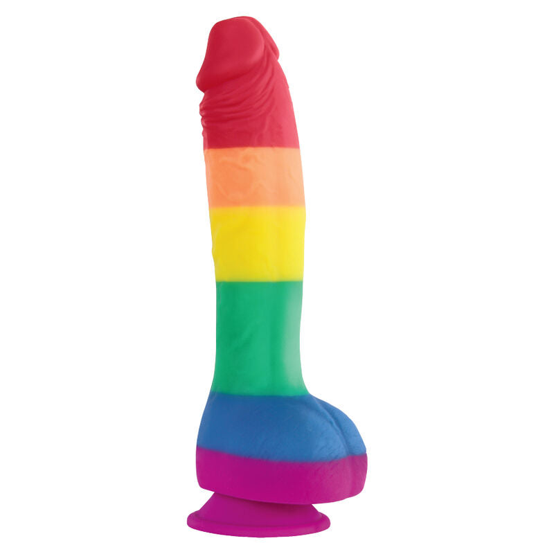 Duhové dildo Pride vlajka 19 cm NS Novelties