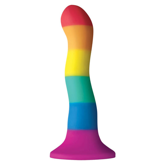 Duhové dildo Pride Wave 17 cm s přísavkou