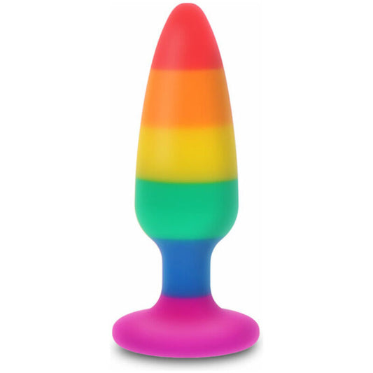 Anální kolík Pride LGBT duhový (10,5 cm, silikon)