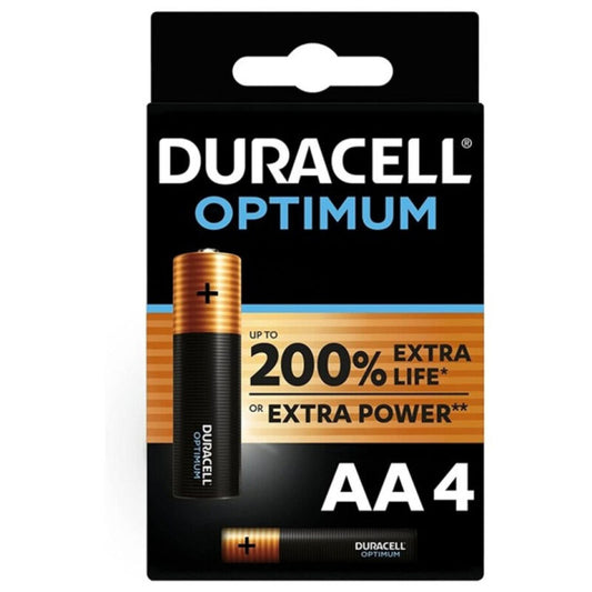 Alkalické baterie Duracell Optimum AA LR6, 4 ks