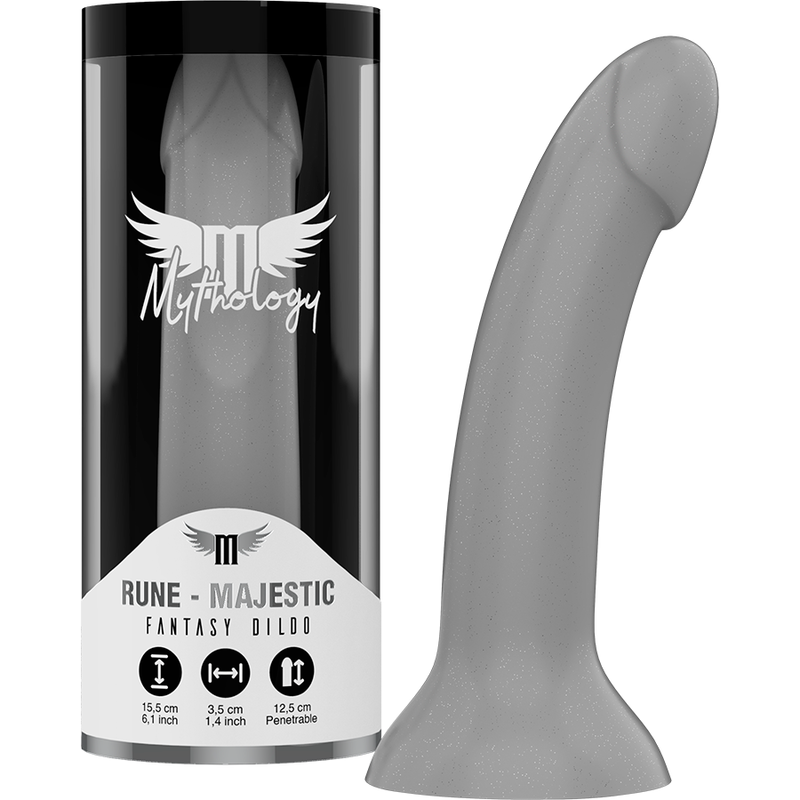 Dildo MYTHOLOGY RUNE MAJESTIC S stříbrné 15,5 cm