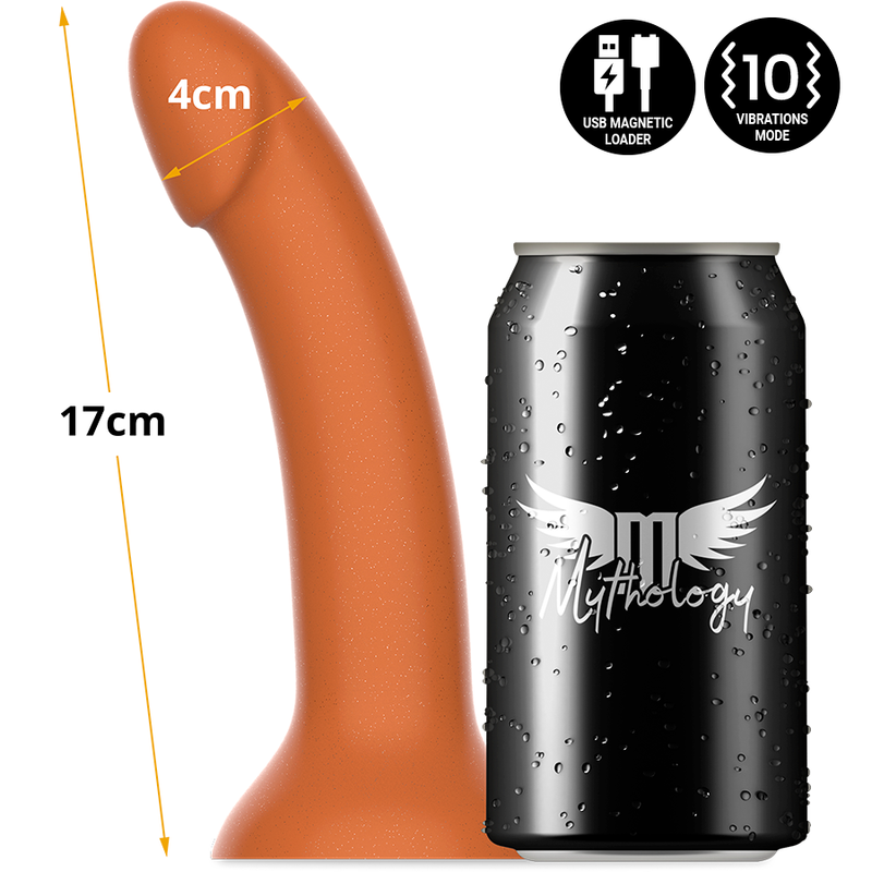 Dildo MYTHOLOGY RUNE ROYAL M vibrační zlaté 17 cm