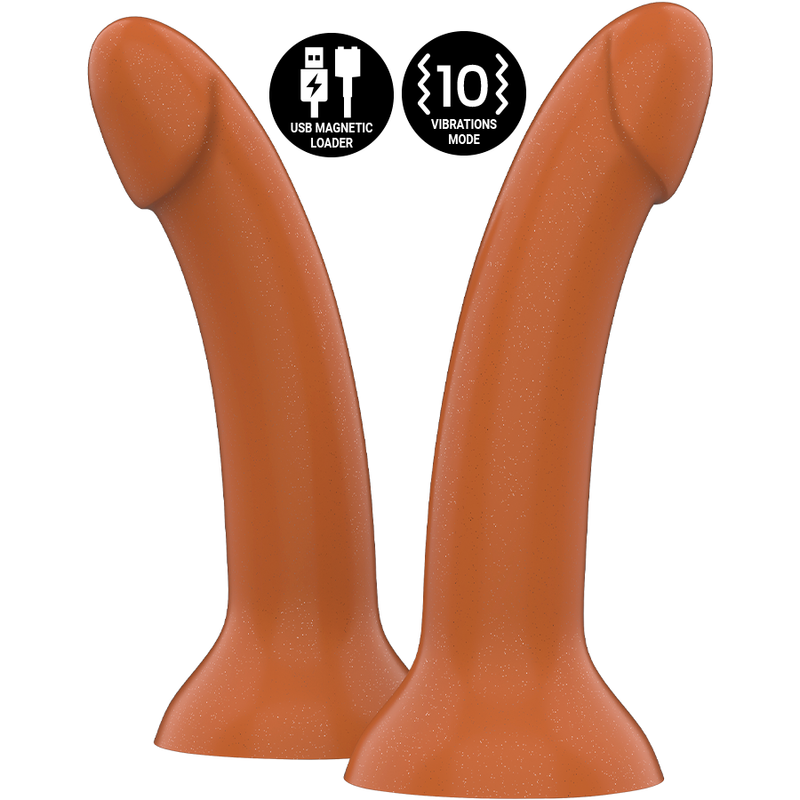 Dildo MYTHOLOGY RUNE ROYAL M vibrační zlaté 17 cm