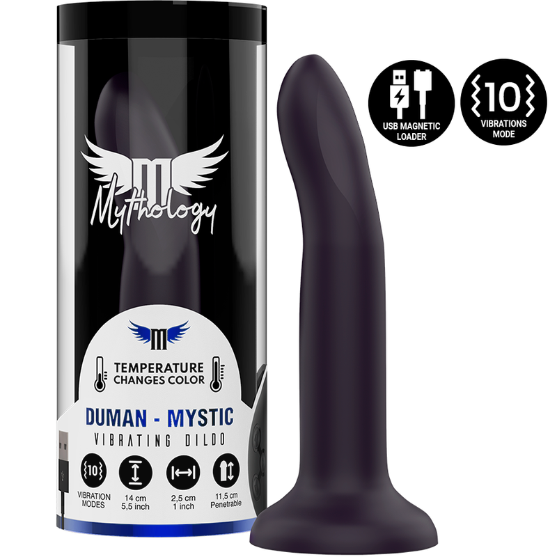 Vibrační dildo Mythology Duman Mystic měnící barvu