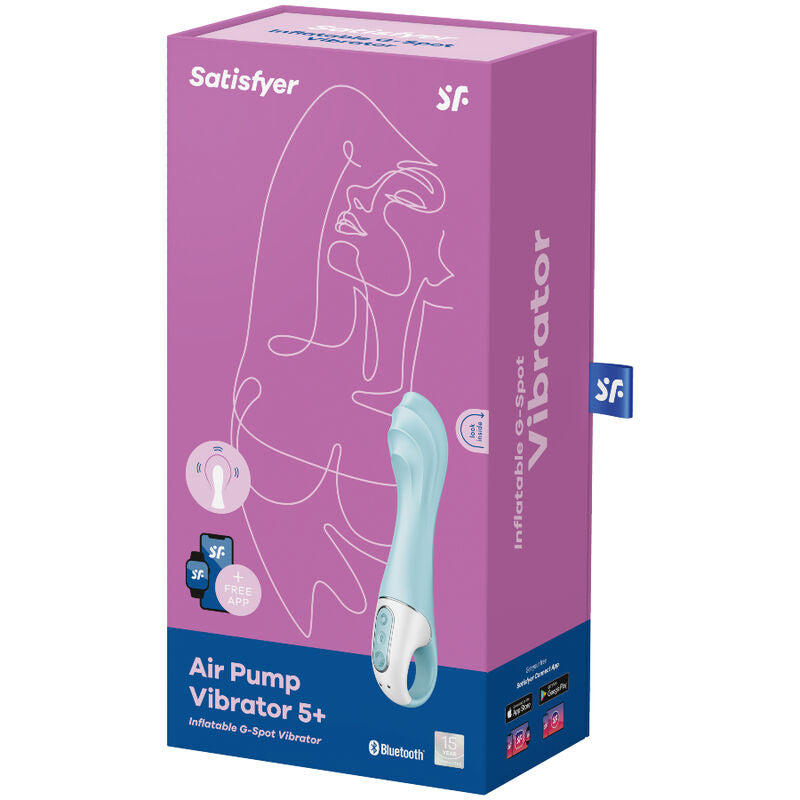 Nafukovací vibrátor Satisfyer Air Pump 5+ App G-bod