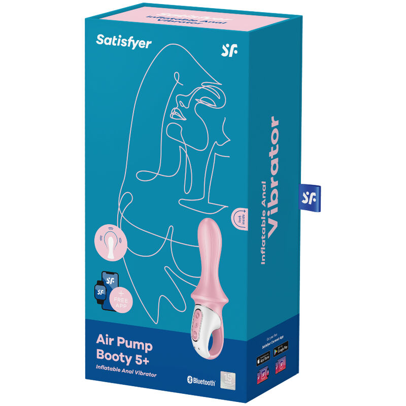 Satisfyer Air Pump Booty 5+ anální vibrátor nafukovací