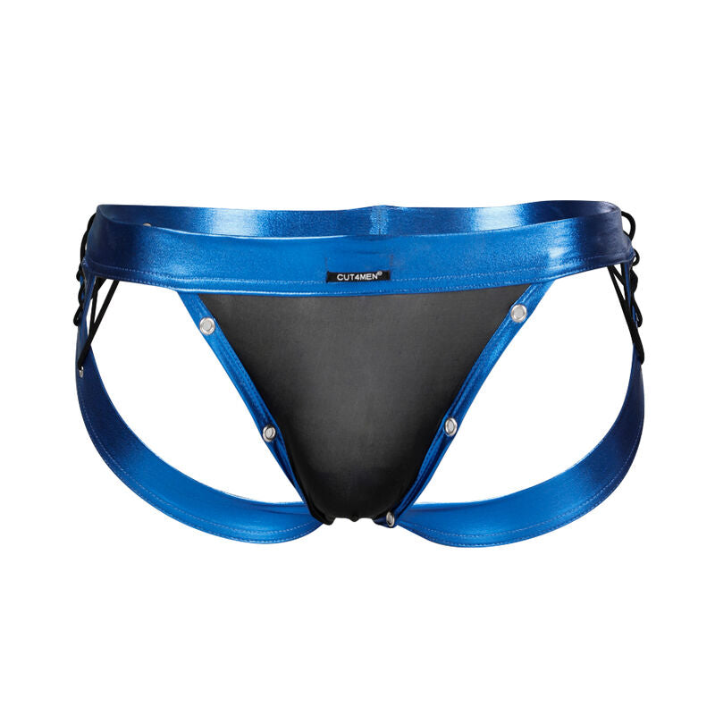 Jockstrap CUT4MEN DESIRE kožený modrý, velikost L