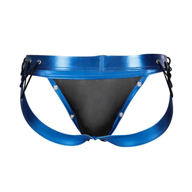 Jockstrap CUT4MEN DESIRE kožený modrý, velikost L