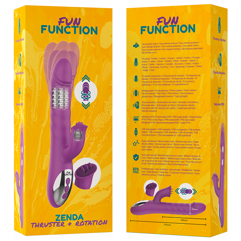 Vibrátor FUN FUNCTION ZENDA THRUSTER & ROTATION