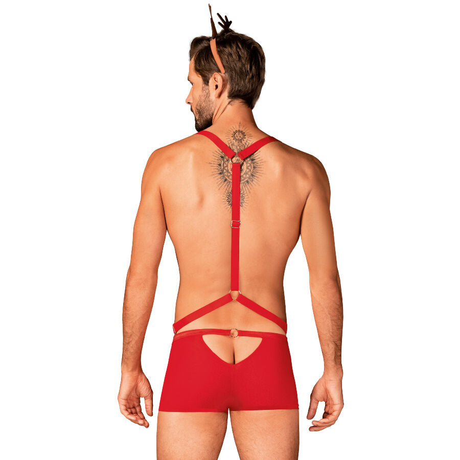 Erotický set OBSESSIVE Mr. Reindy harness+tanga S/M