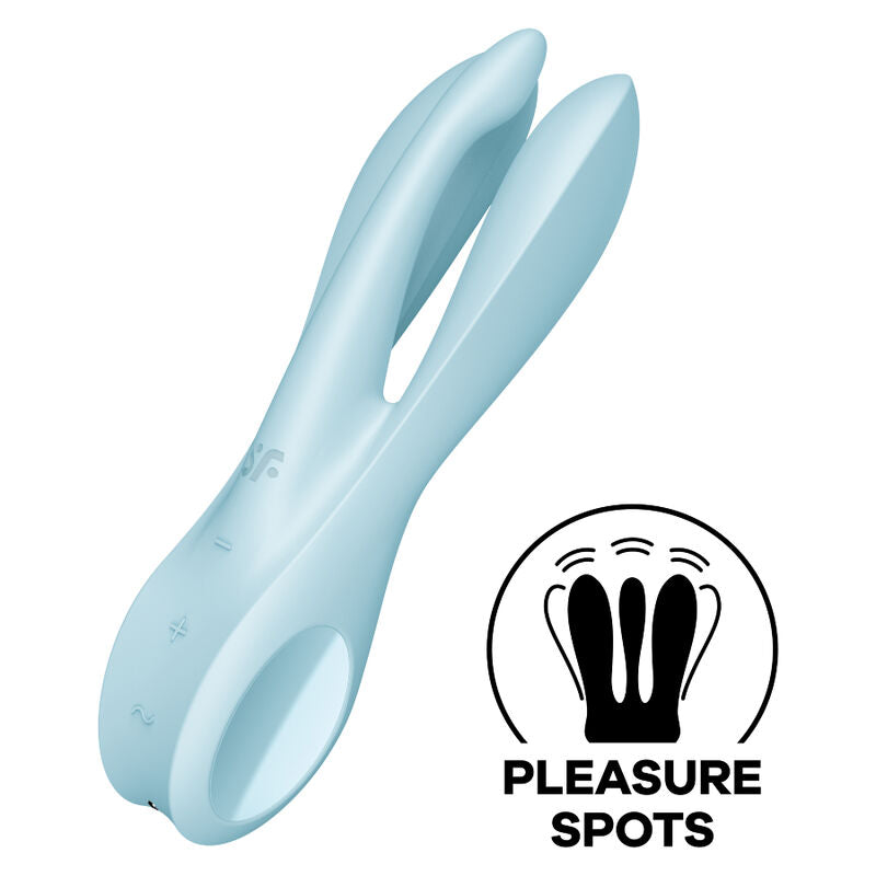 Satisfyer Threesome 1 vibrační stimulátor modrý