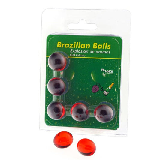 Intimní gel 5 Brazilian Balls - Jahody a šampaňské