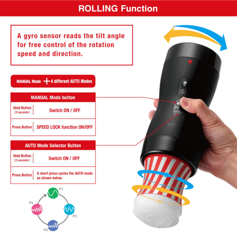 TENGA VACUUM GYRO ROLLER - rotační masturbátor