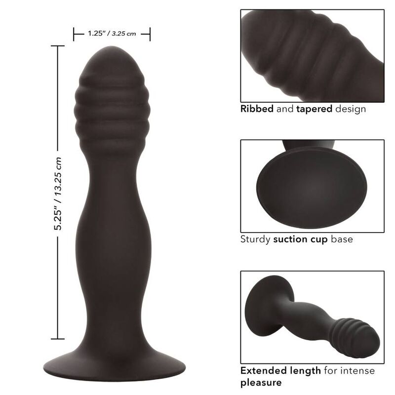 Anální stimulátor CALEXOTICS Ribbed Anal Stud, silikon