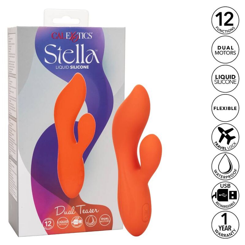 STELLA Dvojitý vibrátor CalExotics oranžový