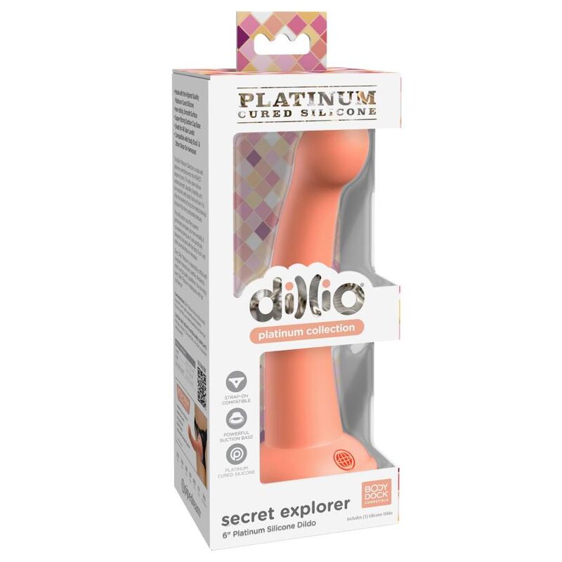 Dildo DILLIO SECRET EXPLORER 15,24 cm oranžové