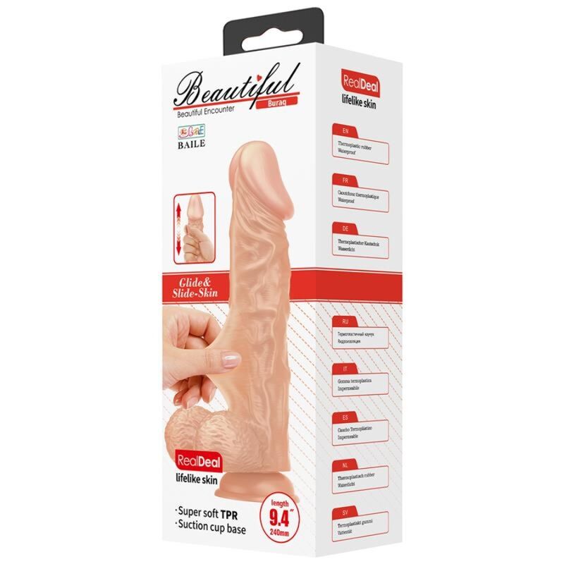 Realistické dildo BAILE Beautiful Encounter 24 cm