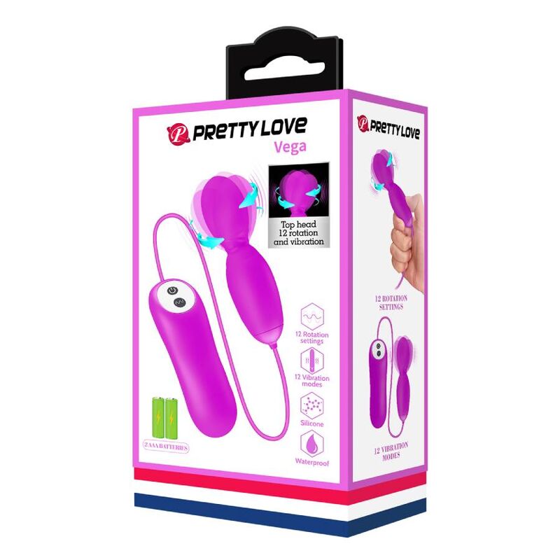 Rotační vibrátor Pretty Love Vega 12 funkcí fuchsiový