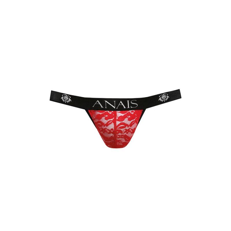 ANAIS MEN - Červený krajkový jockstrap BRAVE, vel. M